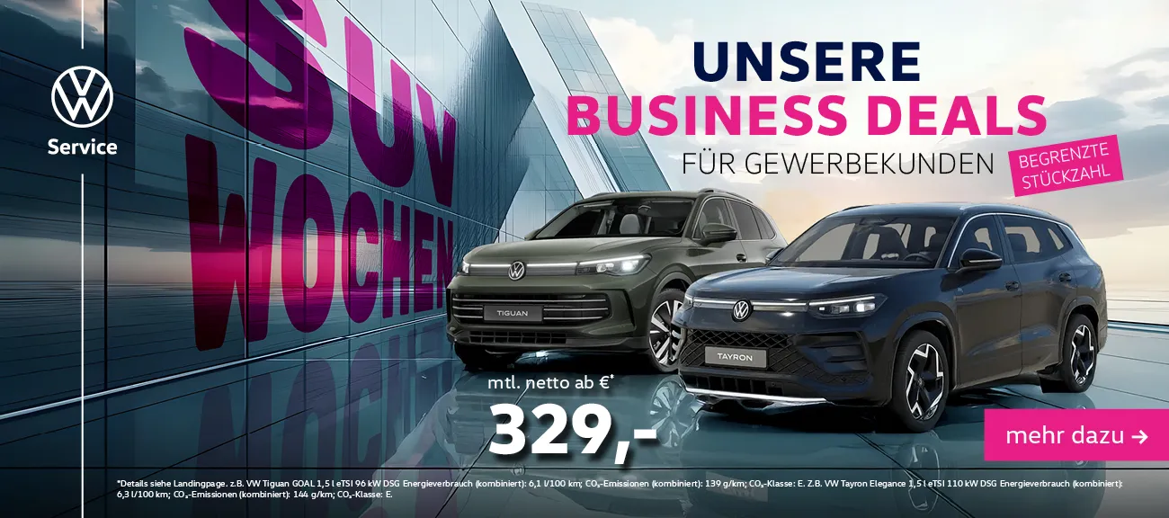 VW SUV Wochen für Gewerbekunden
